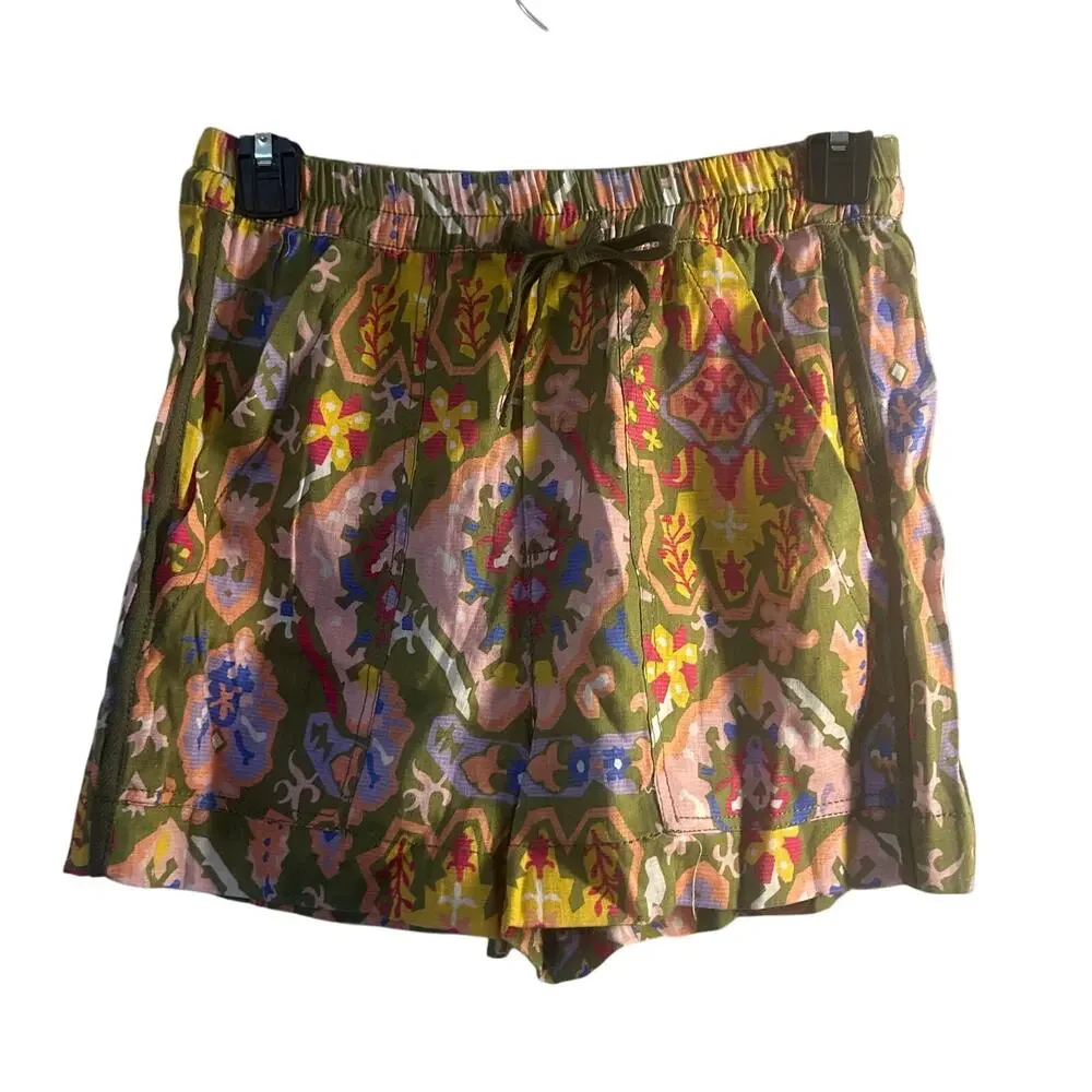 Zara colorful geometric pattern shorts XS elastic waist